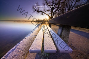 Bank am See Sonnenaufgang-3786